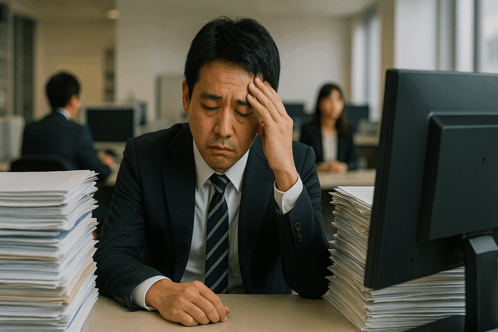 困っている会社員