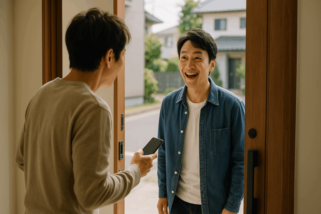 いきなり訪問した人