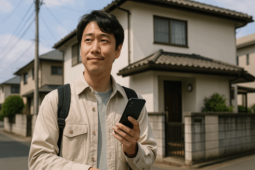 道を歩いてる人