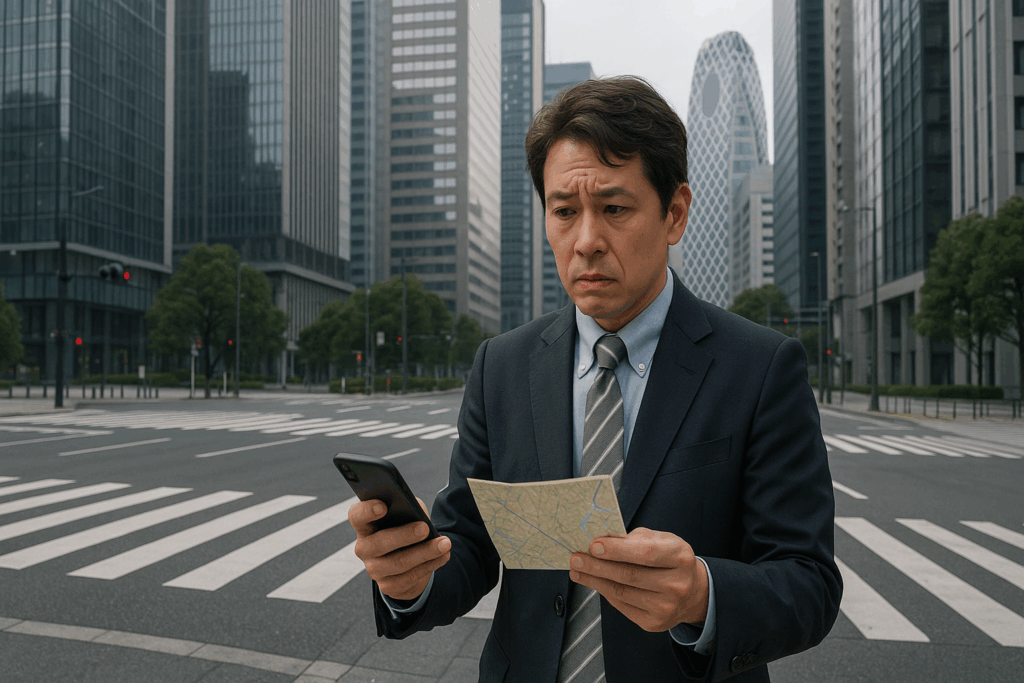 迷ってしまった男性
