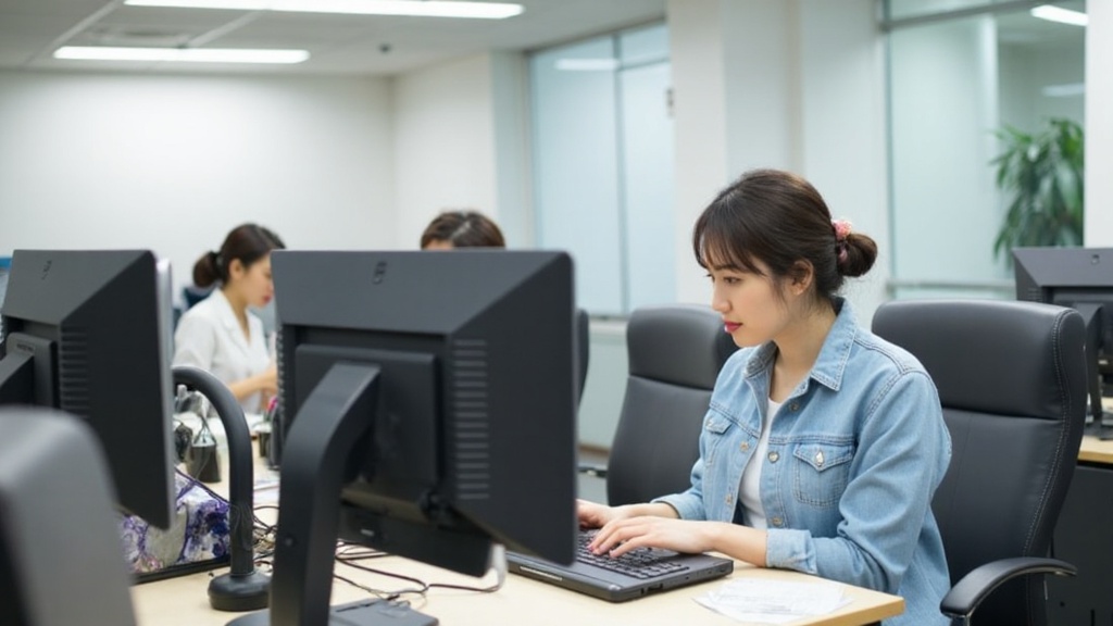 パソコンで仕事をする女性
