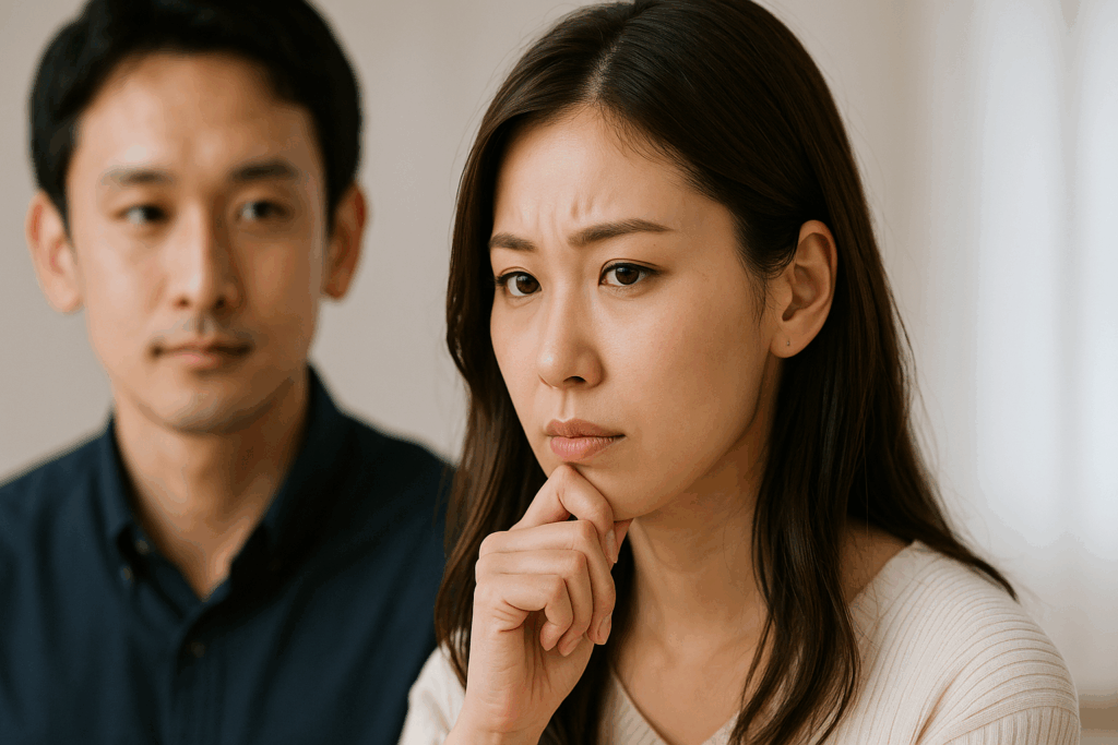 考えてる女性