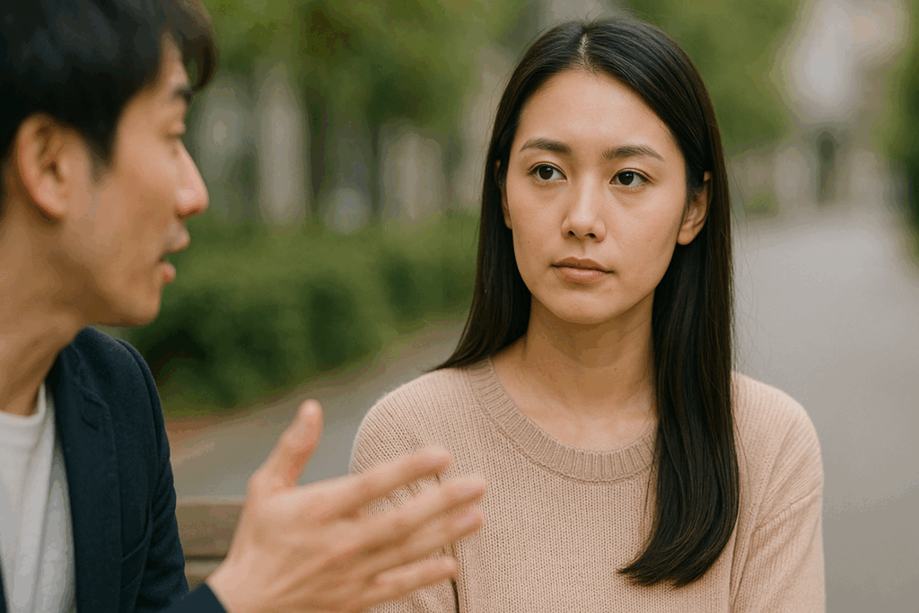 見極めてる女性