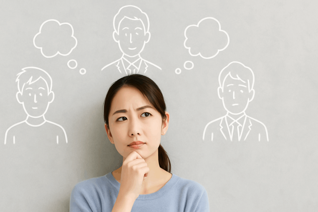 男性を見極めている女性