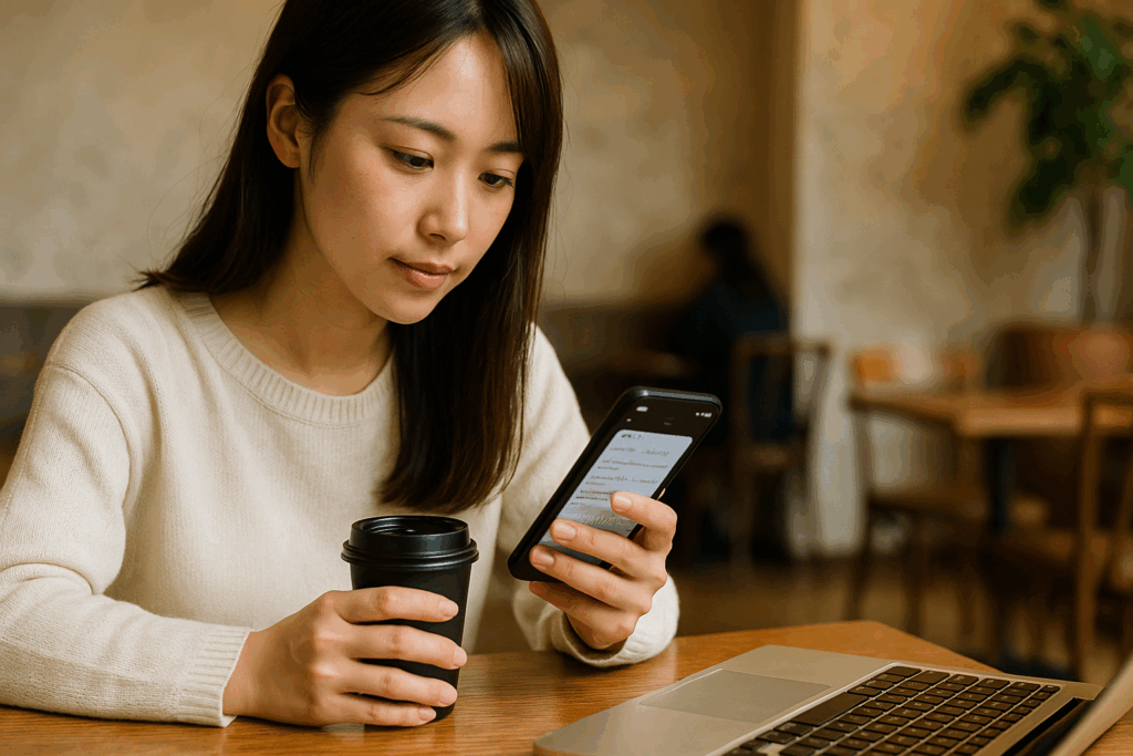 LINEを使っている女性