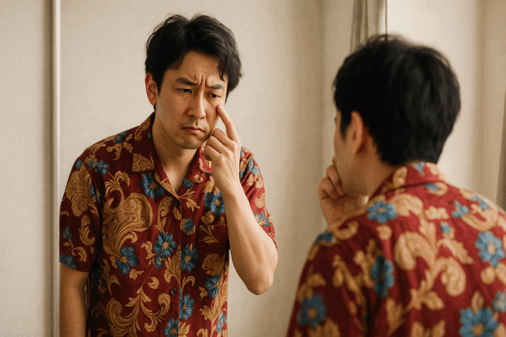 派手なシャツを着た男性
