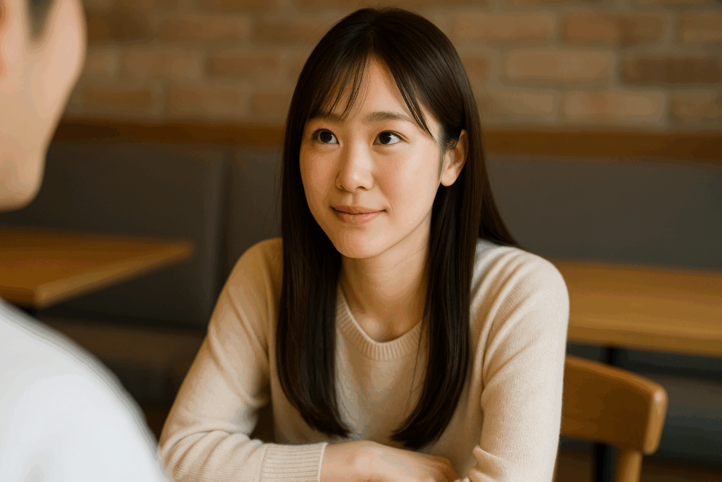 キラキラ目で見つめる女性
