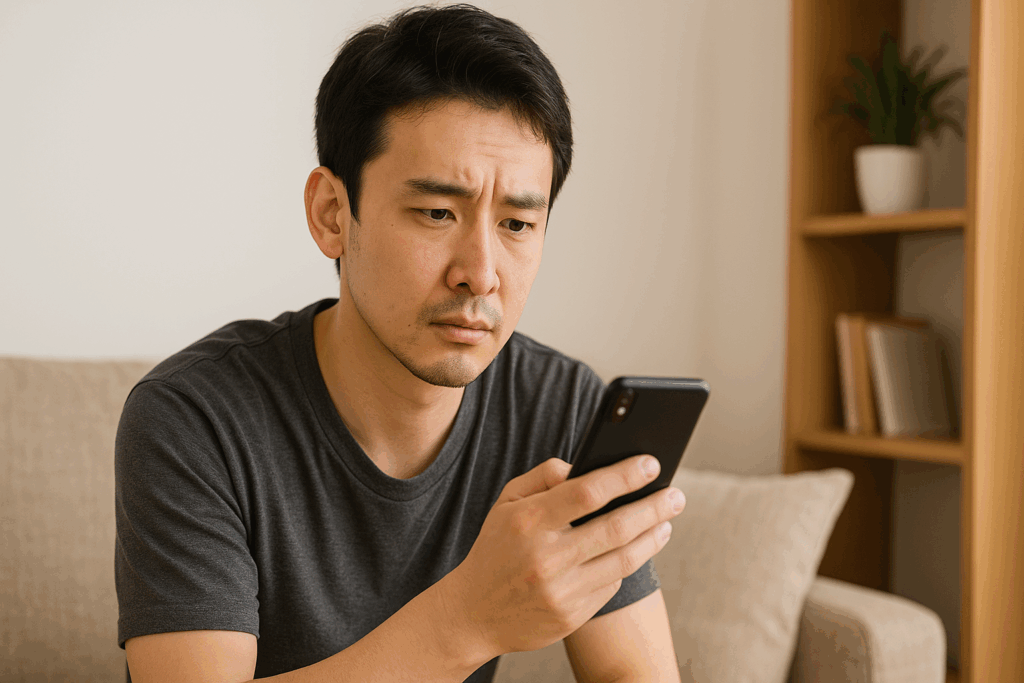男性の困った顔