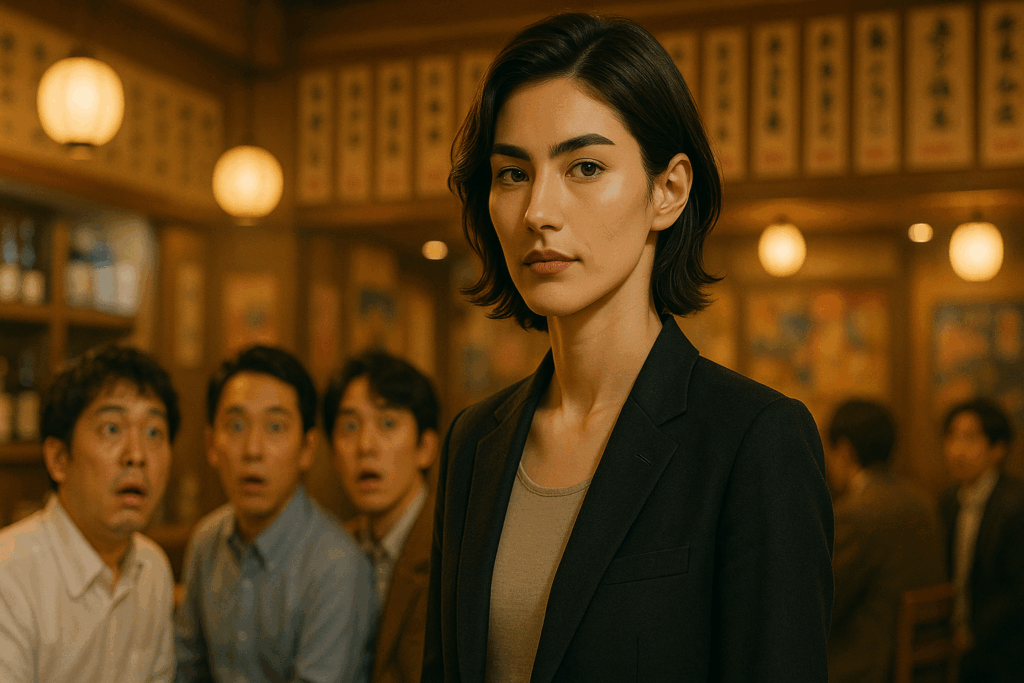 男顔美人が飲み会で敬遠されている様子